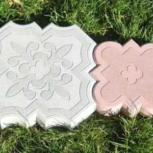 Тротуарная плитка "Гжель" 30x30 двухцветная